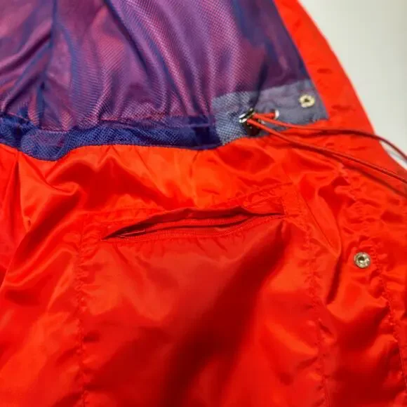 Lauren Ralph Lauren Hooded Rain Jacket Anorak Red Women’s Large VTG 90s Gorpcore - Picture 15 of 16